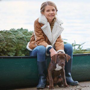 Abercrombie Kids  shearling aviator jacket